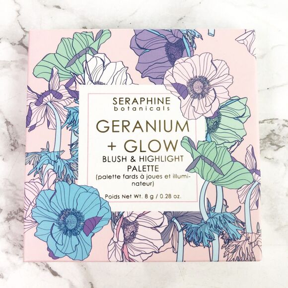NIB Geranium + Glow Blush & Highlight Palette Heliopink - Seraphine Botanicals - Picture 3 of 7